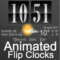 Jam digital Anime dengan Cuaca / Jam Flip Wallpaper Hidup