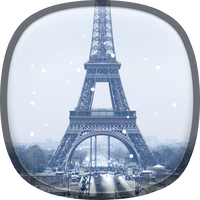Salju di Paris-Wallpaper Hidup