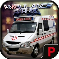 Parkir kota 3d-ambulans